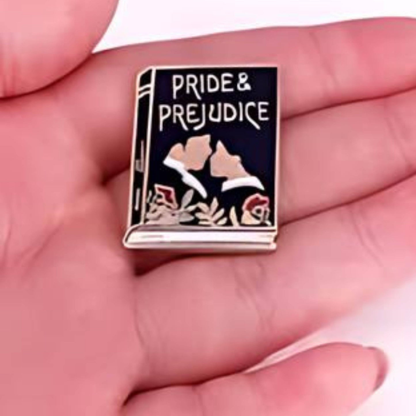 Pride and Prejudice Book Cover Enamel Pin Literature Lovers
