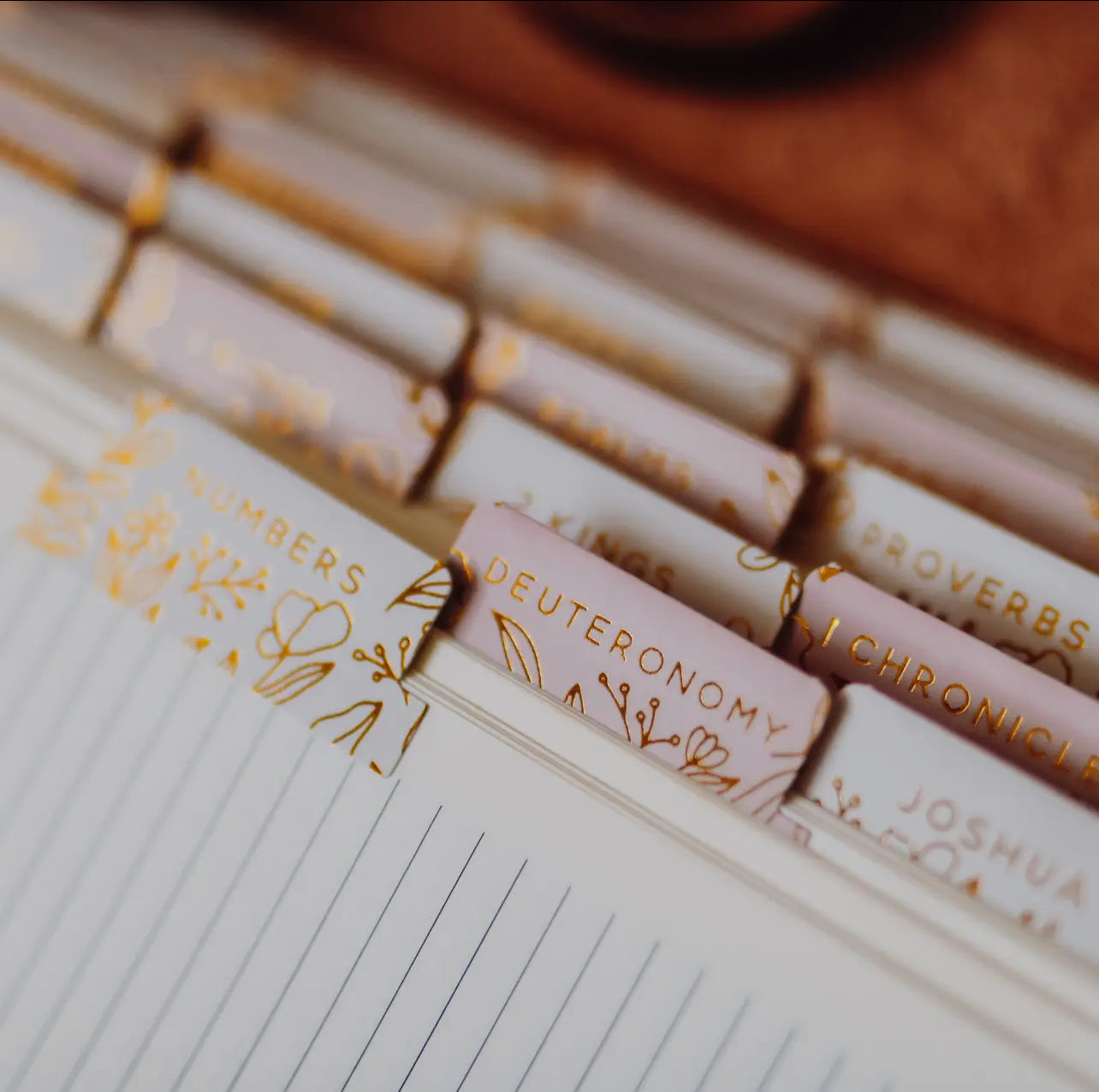 Gold Foil Bible Tabs-Dusty Pink