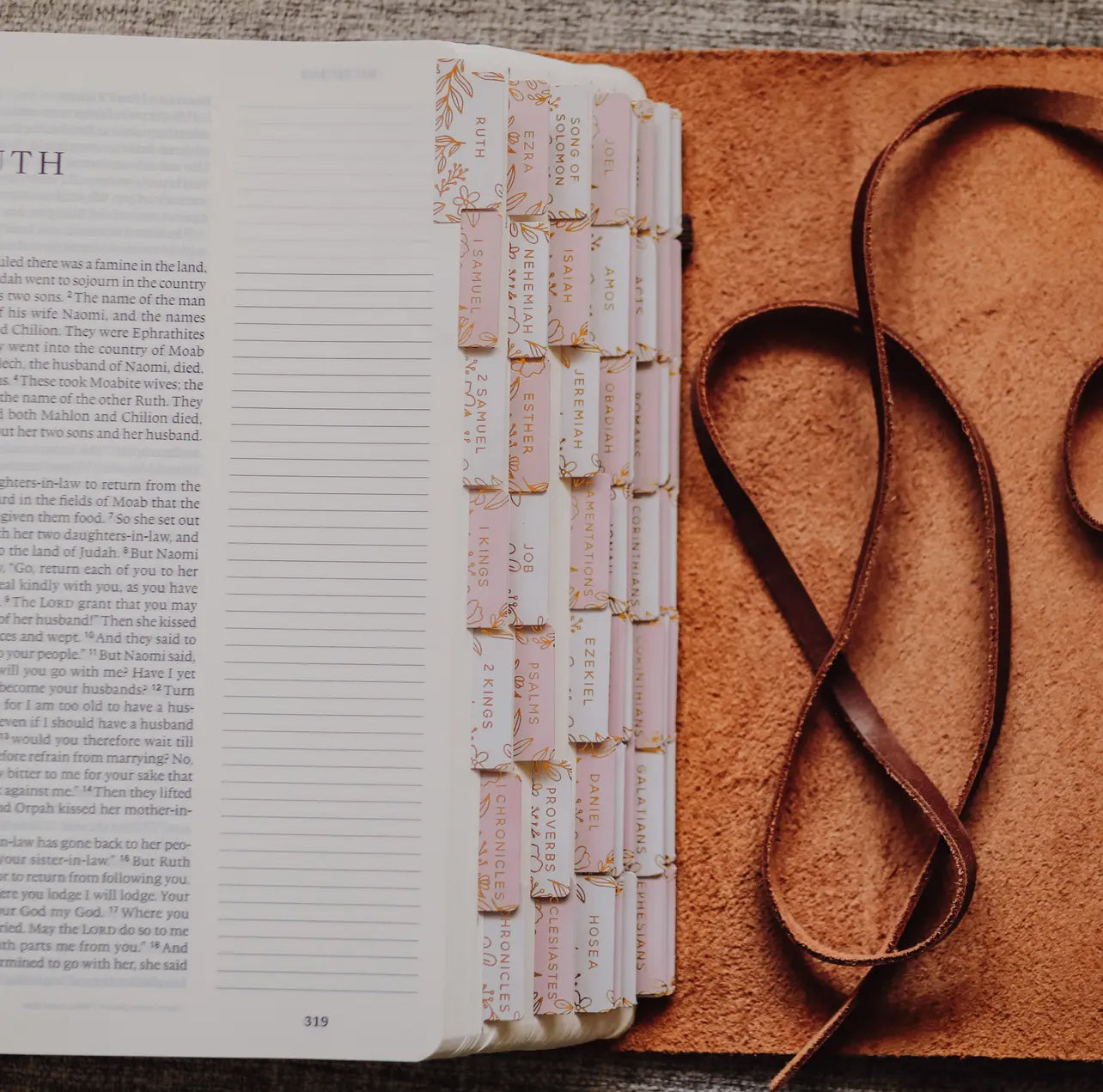 Gold Foil Bible Tabs-Dusty Pink
