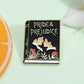 Pride and Prejudice Book Cover Enamel Pin Literature Lovers